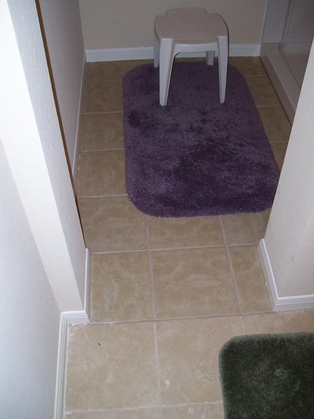 New tile plus old tile floor.